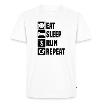 Easy Running Timeless Design - Men's Premium Organic T-Shirt - white - Front - Nico (187cm)