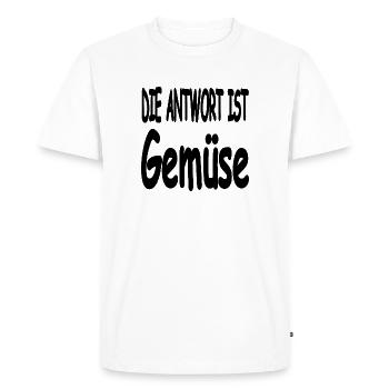 Vegetable - Men's Premium Organic T-Shirt - white - Front - Nico (187cm)