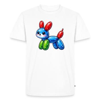 Petit chien ballon mignon - un chien mignon fait de ballons - T-shirt Premium bio Homme - blanc - Devant - Nico (187cm)