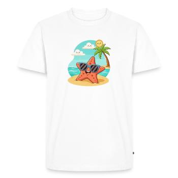 Sonnenstern Beach Fun - Men's Premium Organic T-Shirt - white - Front - Nico (187cm)