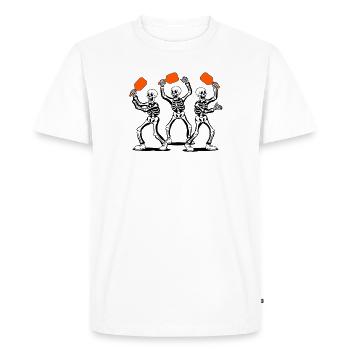 Graphique de Halloween Pickleball - T-shirt Premium bio Homme - blanc - Devant - Nico (187cm)