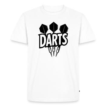 Lettrage à fléchettes avec des fléchettes - T-shirt Premium bio Homme - blanc - Devant - Nico (187cm)
