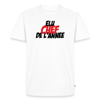 Elected Chef of the Year - Men's Premium Organic T-Shirt - white - Front - Nico (187cm)