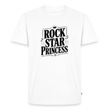 Rock Star Princess - Men's Premium Organic T-Shirt - white - Front - Nico (187cm)
