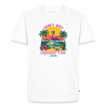 Suns Out Squads Out 2026 Spring Break Cruise Fun - Men's Premium Organic T-Shirt - white - Front - Nico (187cm)