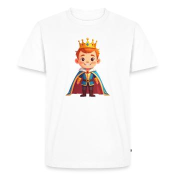 Noble Prince - Men's Premium Organic T-Shirt - white - Front - Nico (187cm)