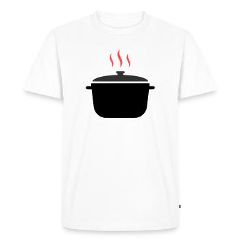 Cooking Pot Steam Cooking - Men's Premium Organic T-Shirt - white - Front - Nico (187cm)