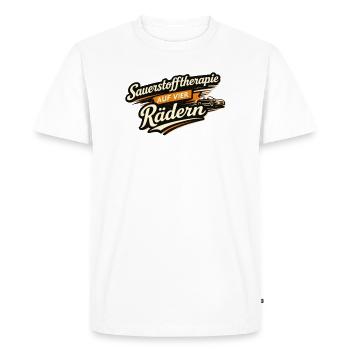 Oxygen therapy on four wheels - Men's Premium Organic T-Shirt - white - Front - Nico (187cm)