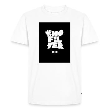 No Filter – Graphisme Urbain - T-shirt Premium bio Homme - blanc - Devant - Nico (187cm)