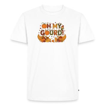 Oh mon gourde ! Drôle de design autommental de citrouille - T-shirt Premium bio Homme - blanc - Devant - Nico (187cm)