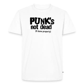 Punk si c’est bien fait - T-shirt Premium bio Homme - blanc - Devant - Nico (187cm)