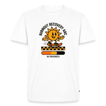 La récupération de l’épuisement professionnel est en cours | Santé mentale - T-shirt Premium bio Homme - blanc - Devant - Nico (187cm)