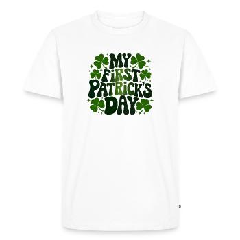 Ma première Saint-Patrick - T-shirt Premium bio Homme - blanc - Devant - Nico (187cm)