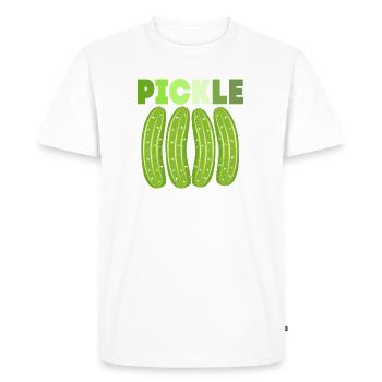 Cornichon concombre - T-shirt Premium bio Homme - blanc - Devant - Nico (187cm)