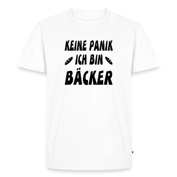 Baker - Men's Premium Organic T-Shirt - white - Front - Nico (187cm)