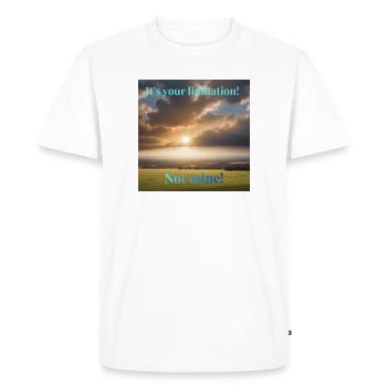 C’est ta limite. Pas à moi - T-shirt Premium bio Homme - blanc - Devant - Nico (187cm)
