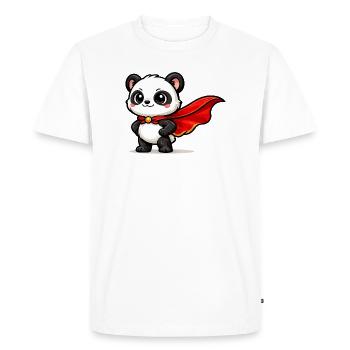 held Panda – Little Super Panda - Men's Premium Organic T-Shirt - white - Front - Nico (187cm)