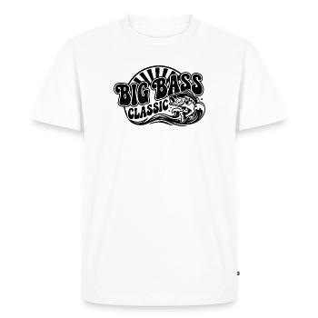 Big Bass Classic - Men's Premium Organic T-Shirt - white - Front - Nico (187cm)