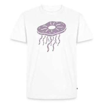 Minimalist Kombucha SCoby Tea Jellyfish - Men's Premium Organic T-Shirt - white - Front - Nico (187cm)