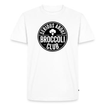 Brokkoli - Sérieux à propos du brocoli - T-shirt Premium bio Homme - blanc - Devant - Nico (187cm)
