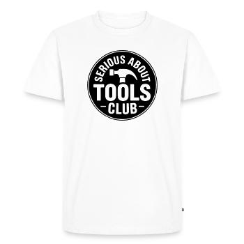 Sérieux à propos du club d’outils - T-shirt Premium bio Homme - blanc - Devant - Nico (187cm)