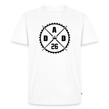 Papa 26 - T-shirt Premium bio Homme - blanc - Devant - Nico (187cm)