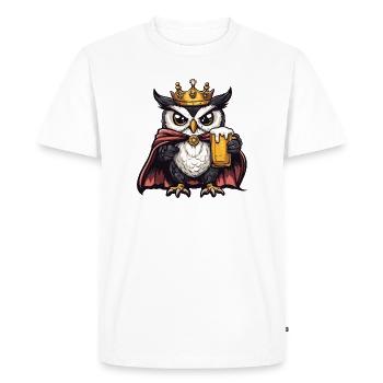 Roi de la Bière Hibou - T-shirt Premium bio Homme - blanc - Devant - Nico (187cm)