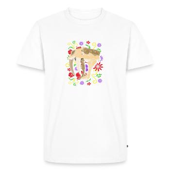 Prehistoric saber-toothed tiger - Men's Premium Organic T-Shirt - white - Front - Nico (187cm)