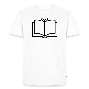 Book Nature Sheet Outline - Men's Premium Organic T-Shirt - white - Front - Nico (187cm)