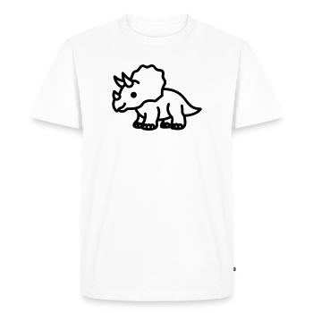 triceratops - T-shirt Premium bio Homme - blanc - Devant - Nico (187cm)