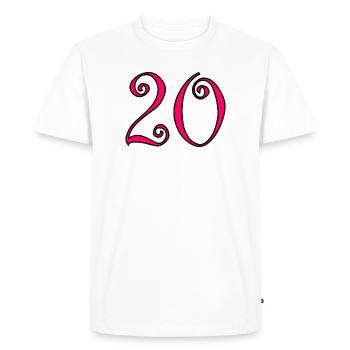 Color2-460_text234-2-50-5-4-8-6-8-7-3-0-6-3-3 - Men's Premium Organic T-Shirt - white - Front - Nico (187cm)