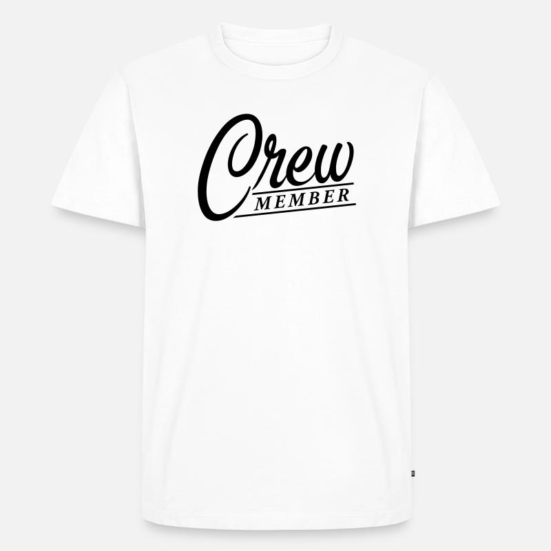 Crew - Männer Premium Bio T-Shirt - Weiß