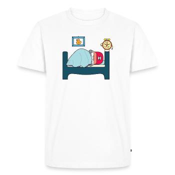 Bedtime Duck Sleepy Cartoon Scene - Men's Premium Organic T-Shirt - white - Front - Nico (187cm)