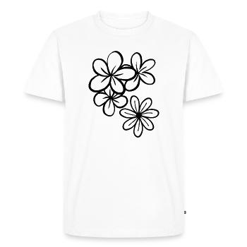 Fleurs Illustration  - T-shirt Premium bio Homme - blanc - Devant - Nico (187cm)