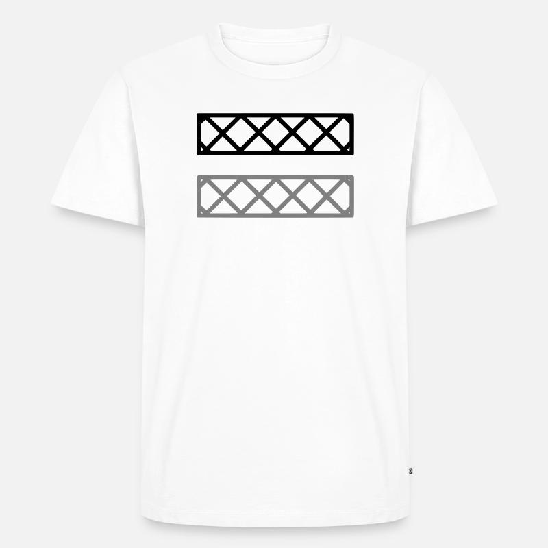 Fence Grid Pattern Frame - Men's Premium Organic T-Shirt - white
