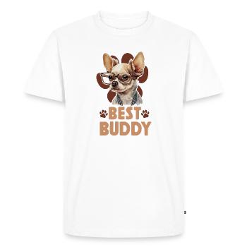 Chihuahua Chihuahueño Best Buddy - Men's Premium Organic T-Shirt - white - Front - Nico (187cm)