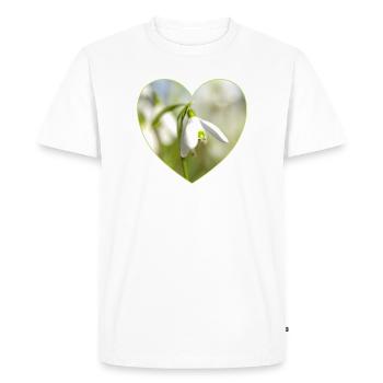 Conception du Cœur du Perce-Neige - T-shirt Premium bio Homme - blanc - Devant - Nico (187cm)