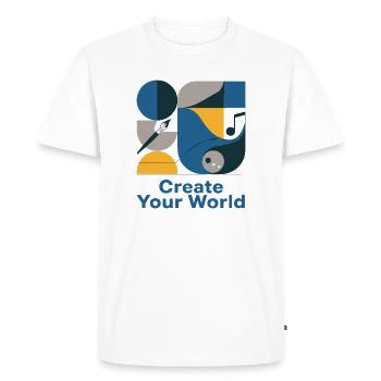 Palette abstraite du créateur de monde - T-shirt Premium bio Homme - blanc - Devant - Nico (187cm)