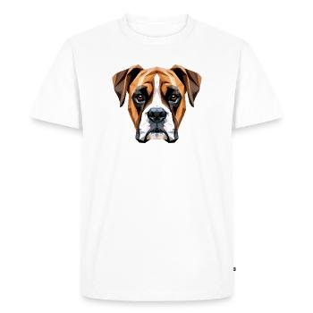 German Boxer Dog Boxer Club German Boxer Club - Men's Premium Organic T-Shirt - white - Front - Nico (187cm)