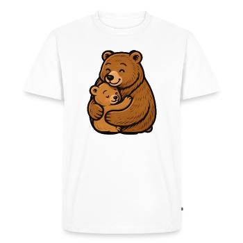 Mom and Young Bears Hug - Men's Premium Organic T-Shirt - white - Front - Nico (187cm)