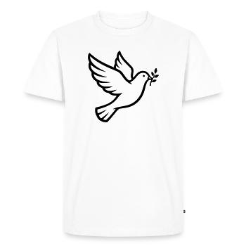 Dove of Peace Branch Peace - Men's Premium Organic T-Shirt - white - Front - Nico (187cm)
