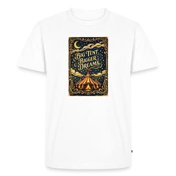 Grande tente, grands rêves | Cirque - T-shirt Premium bio Homme - blanc - Devant - Nico (187cm)
