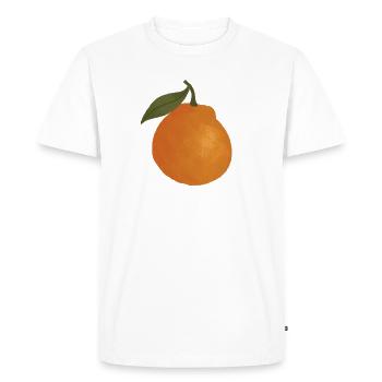 Sunlit Orange Sketch Tee - Men's Premium Organic T-Shirt - white - Front - Nico (187cm)