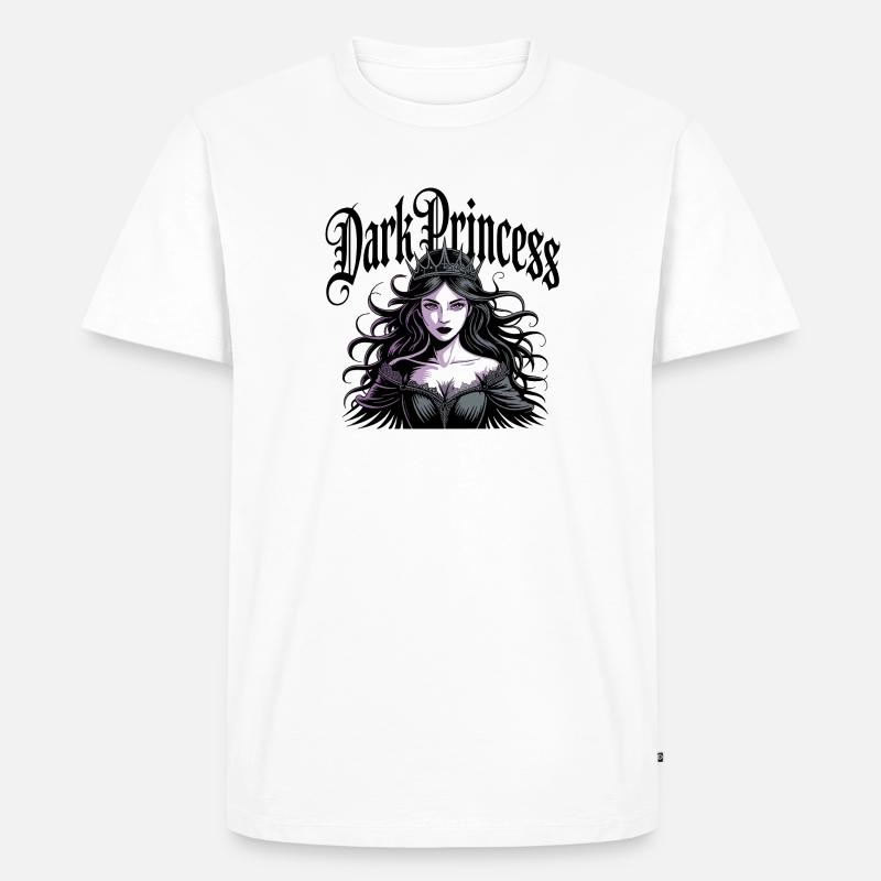 Dunkle Prinzessin Gothic Krone - Männer Premium Bio T-Shirt - Weiß