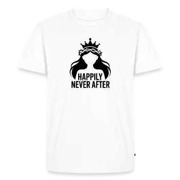Princesse Silhouette Heureuse et Jamais - T-shirt Premium bio Homme - blanc - Devant - Nico (187cm)