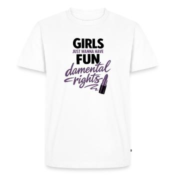 Les filles veulent simplement avoir des droits éducatifs - T-shirt Premium bio Homme - blanc - Devant - Nico (187cm)