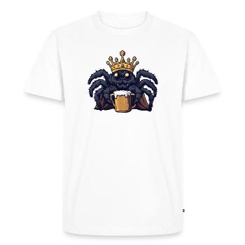 Tarantula Beer King - Men's Premium Organic T-Shirt - white - Front - Nico (187cm)