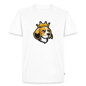 Beagle Dog Crown - Men's Premium Organic T-Shirt - white - Front - Nico (187cm)