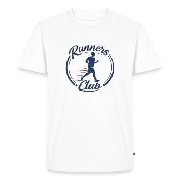 Logo de course du club de coureurs - T-shirt Premium bio Homme - blanc - Devant - Nico (187cm)