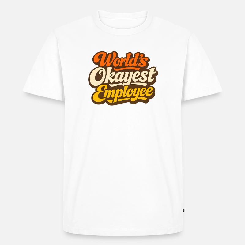 Der beste Mitarbeiter der Welt - Männer Premium Bio T-Shirt - Weiß